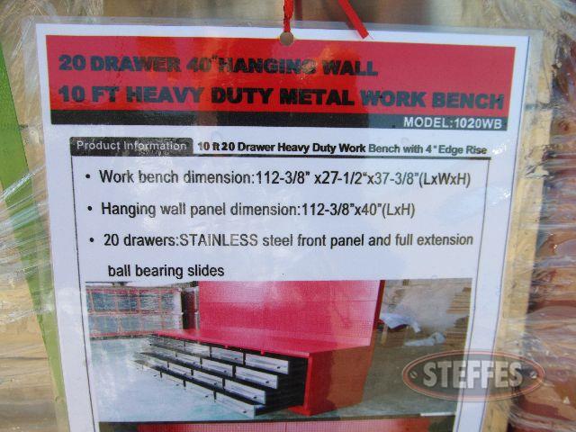 Heavy duty metal work bench